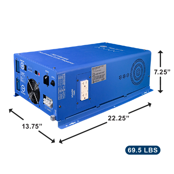 Aims Power 4000 Watt 12V Pure Sine Power Inverter ETL Listed to UL458/CSA- Industrial Grade