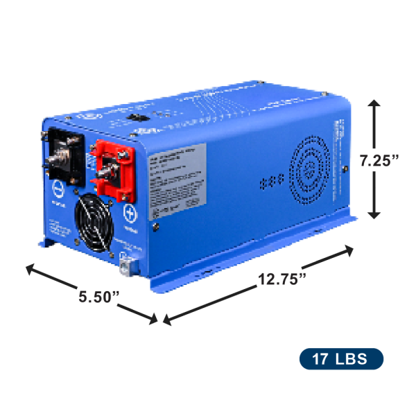 Aims Power 600 Watt 12V Pure Sine Power Inverter ETL Listed to UL458/CSA- Industrial Grade
