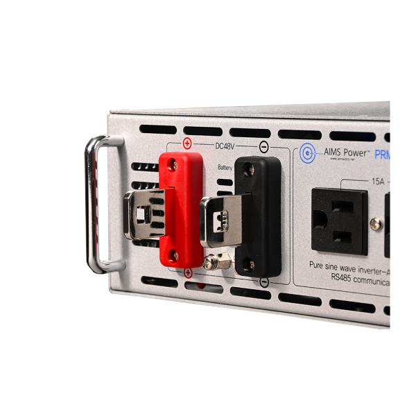 Aims Power 2000 Watt Pure Sine Power Inverter NEGATIVE 48 Volt Rack Mount Inverter To 120 Volt AC – 2U (-48V)