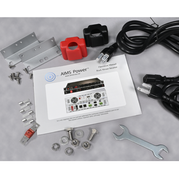 Aims Power 2000 Watt Pure Sine Power Inverter NEGATIVE 48 Volt Rack Mount Inverter To 120 Volt AC – 2U (-48V)