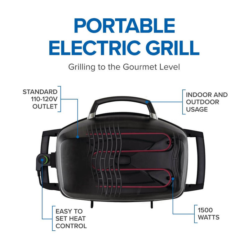Napoleon TravelQ Pro285E Portable Electric Grill- Black