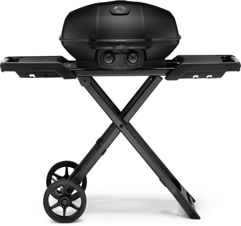 Napoleon Phantom TravelQ PRO 285 Portable Gas Grill with Scissor Cart, Matte Black - LP
