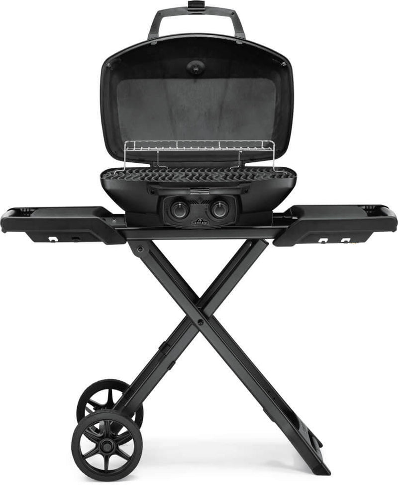 Napoleon Phantom TravelQ PRO 285 Portable Gas Grill with Scissor Cart, Matte Black - LP