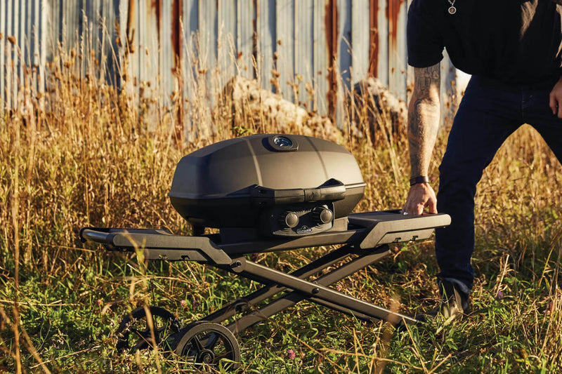 Napoleon Phantom TravelQ PRO 285 Portable Gas Grill with Scissor Cart, Matte Black - LP