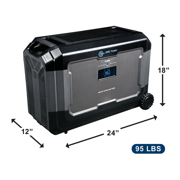 Aims Power Portable Solar Generator 5.04 kWh Extender Lithium Battery for AIO-5KWH4KW