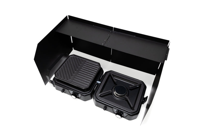 Freespirit Recreation Portable 2 Burner Camp Stove & Wind Screen - Clearance