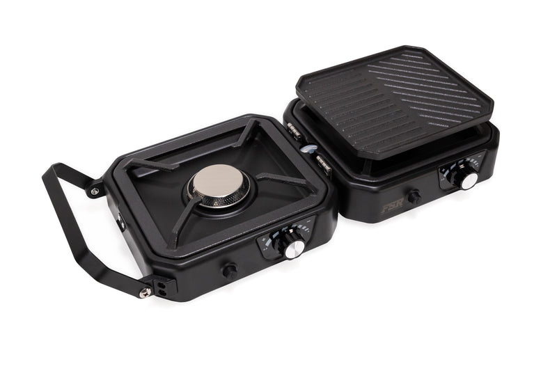 Freespirit Recreation Portable 2 Burner Camp Stove & Wind Screen - Clearance