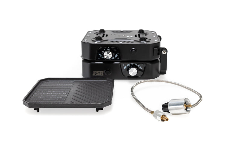 Freespirit Recreation Portable 2 Burner Camp Stove & Wind Screen - Clearance