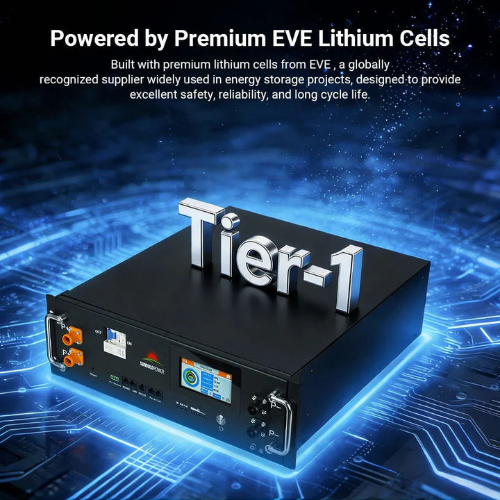 SunGold Power CoreX 5 Pro Server Rack 48V 100AH Residential Energy Storage Battery Pack Wi‑Fi & Bluetooth