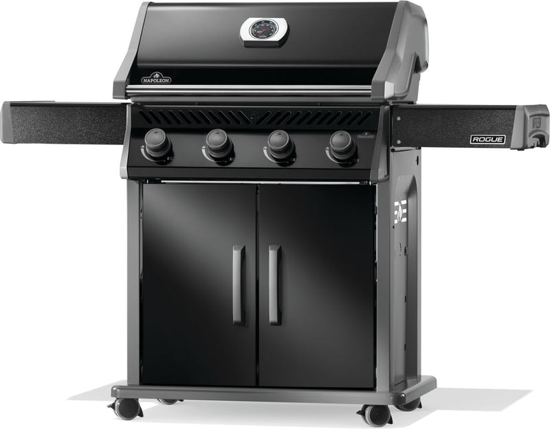 Napoleon Rogue 525 Black Gas Grill with Stainless Steel Grids