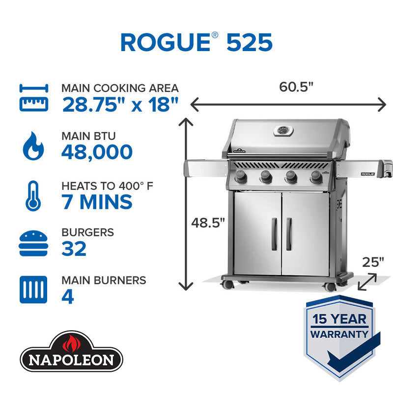 Napoleon Rogue® 525 Stainless Steel Gas Grill