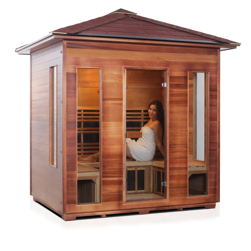 Enlighten InfraNature Original Rustic Full Spectrum Infrared Outdoor Sauna | 5 Persons