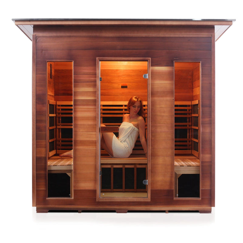 Enlighten InfraNature Original Rustic Full Spectrum Infrared Outdoor Sauna | 5 Persons