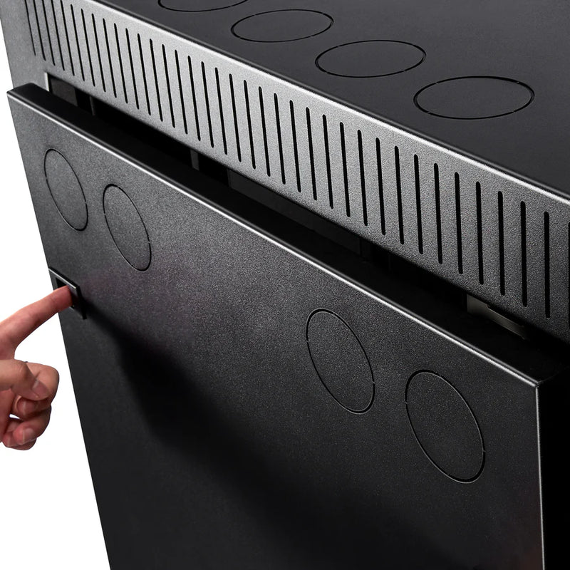 Rich Solar Battery Server Rack for ALPHA 5 PRO | 6-Slot Enclosed Battery Cabinet | Includes Wheels & 600A Bus Bar Covers | Pre-assembled