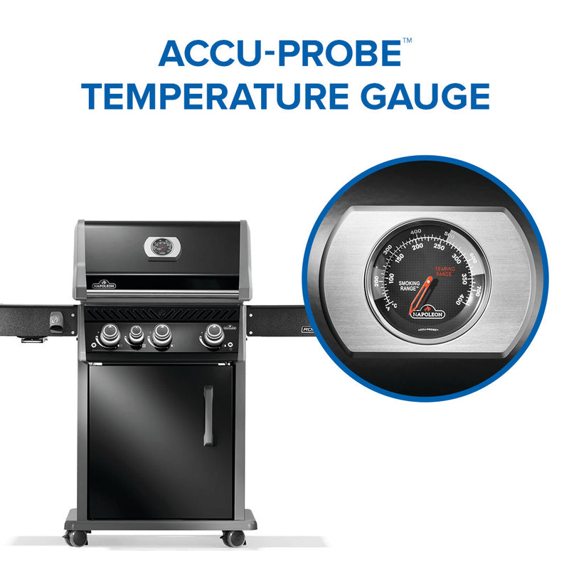 Napoleon Rogue® PRO 425 SIB Black Gas Grill with Infrared Side Burner