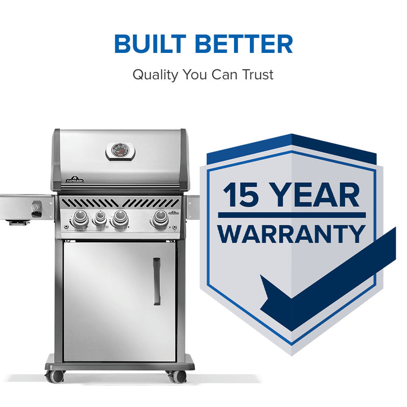 Napoleon Rogue® PRO 425 SIB Stainless Steel Gas Grill with Infrared Side Burner