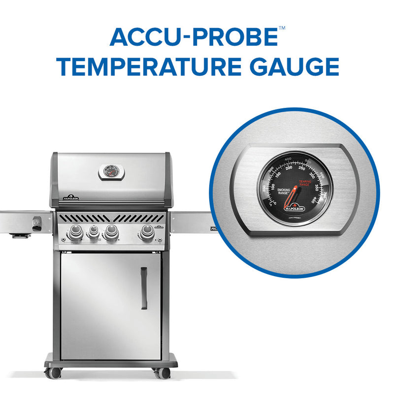Napoleon Rogue® PRO 425 SIB Stainless Steel Gas Grill with Infrared Side Burner