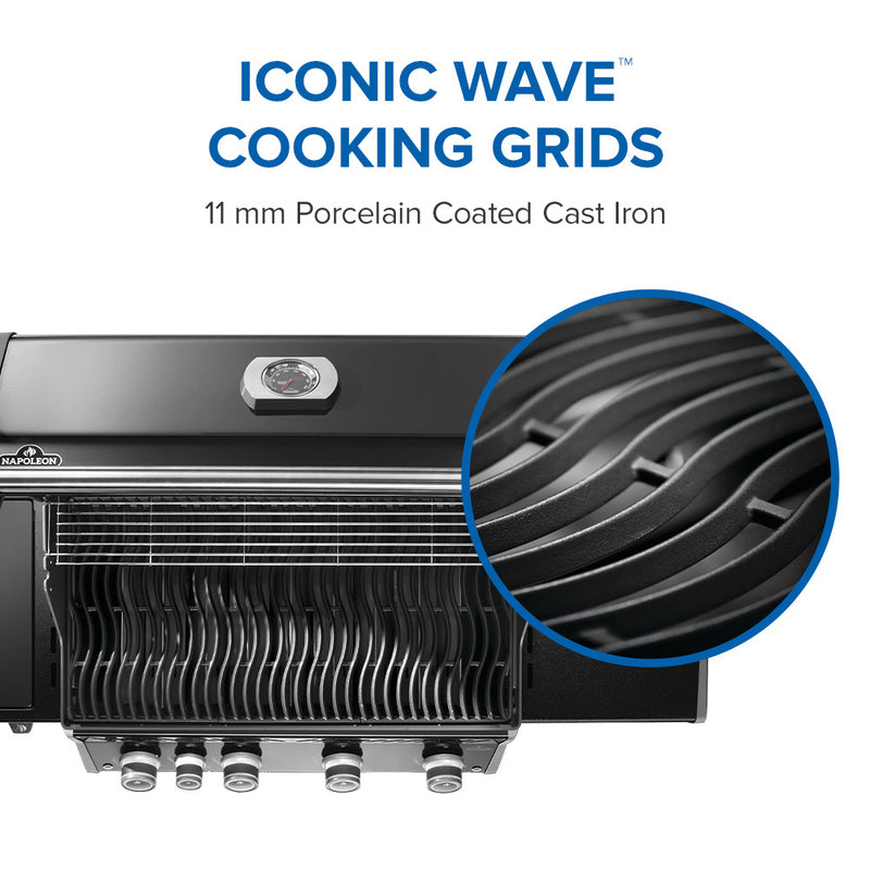 Napoleon Rogue® PRO 525 SIB Black Gas Grill with Infrared Side Burner