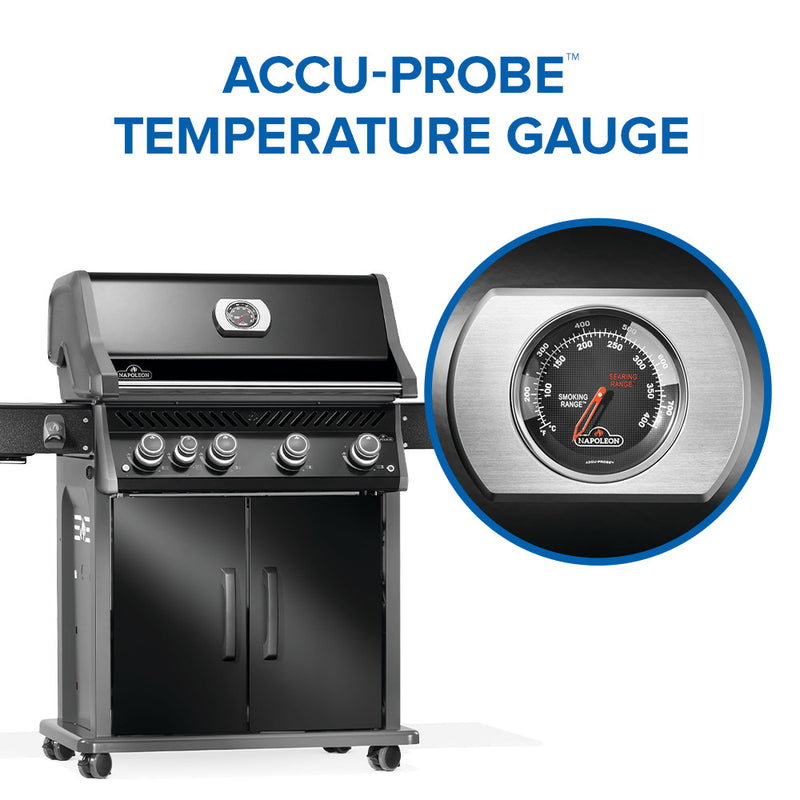 Napoleon Rogue® PRO 525 SIB Black Gas Grill with Infrared Side Burner
