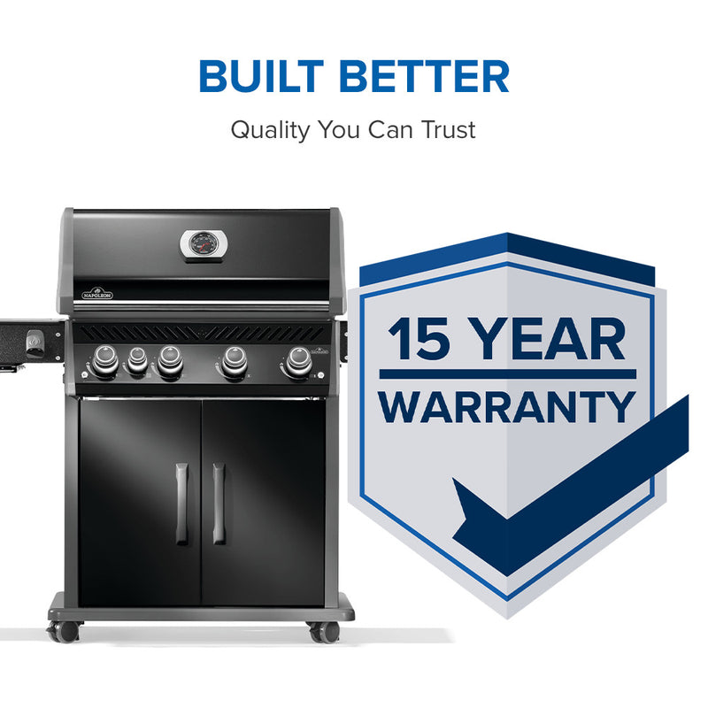 Napoleon Rogue® PRO 525 SIB Black Gas Grill with Infrared Side Burner