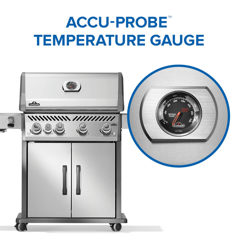 Napoleon Rogue® PRO 525 SIB Stainless Steel Gas Grill with Infrared Side Burner