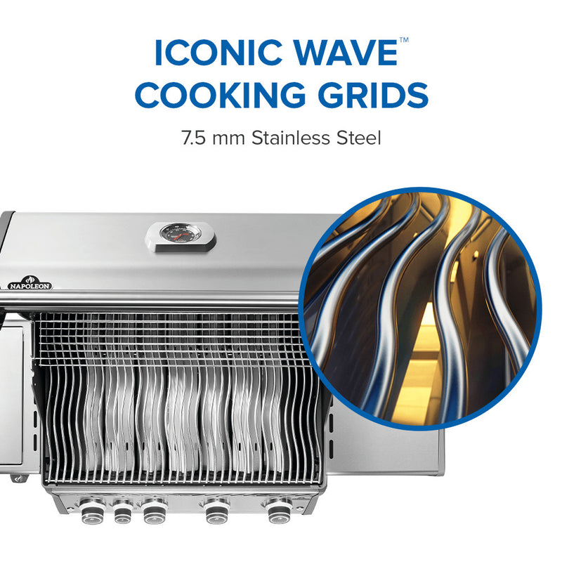 Napoleon Rogue® PRO 525 SIB Stainless Steel Gas Grill with Infrared Side Burner
