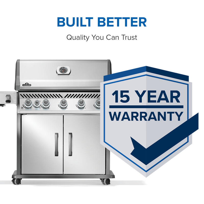 Napoleon Rogue® PRO 625 SIB Stainless Steel Gas Grill with Infrared Side Burner