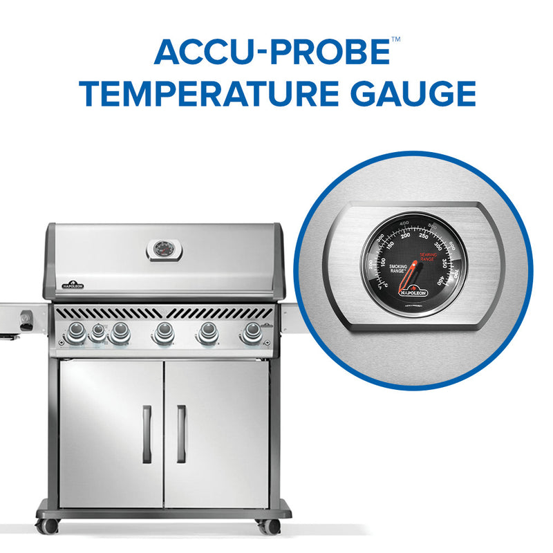 Napoleon Rogue® PRO 625 SIB Stainless Steel Gas Grill with Infrared Side Burner