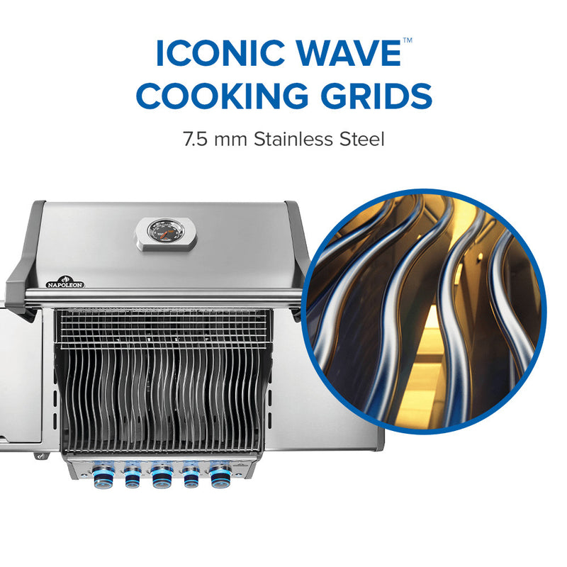 Napoleon Rogue® PRO-S 425 RSIB Stainless Steel Gas Grill with Infrared Side and Rear Burner