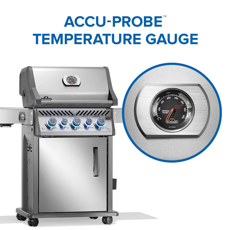 Napoleon Rogue® PRO-S 425 RSIB Stainless Steel Gas Grill with Infrared Side and Rear Burner