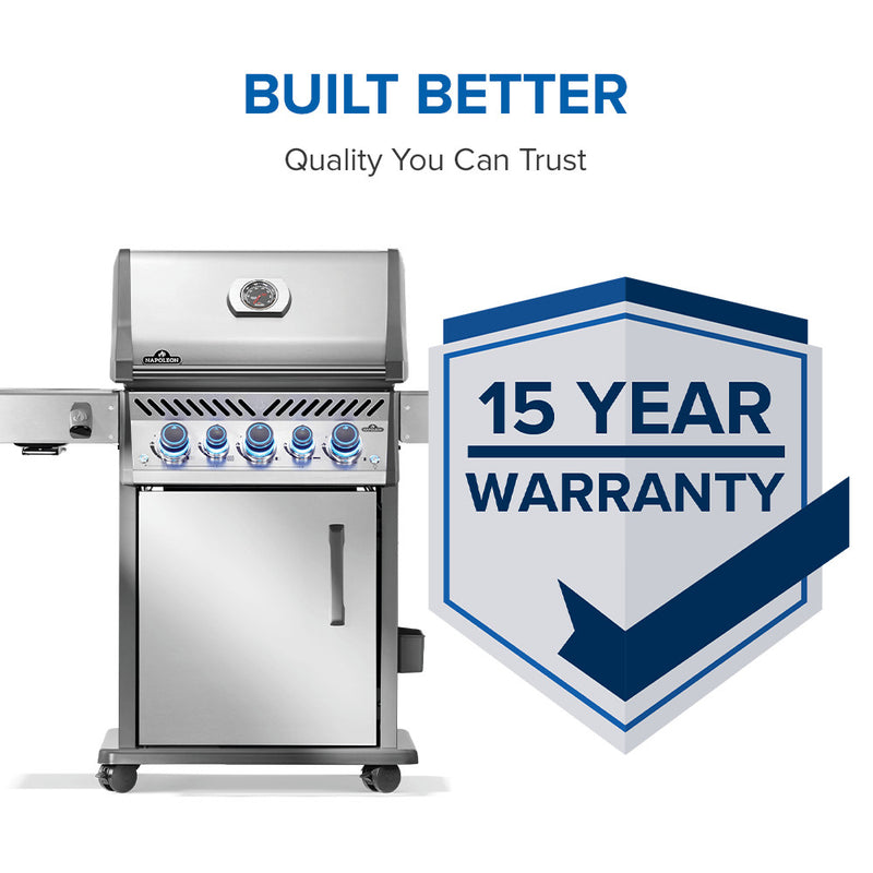 Napoleon Rogue® PRO-S 425 RSIB Stainless Steel Gas Grill with Infrared Side and Rear Burner