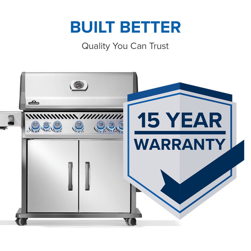 Napoleon Rogue® PRO-S 625 RSIB Stainless Steel Gas Grill with Infrared Side and Rear Burner