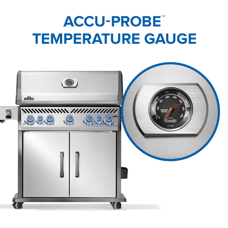 Napoleon Rogue® PRO-S 625 RSIB Stainless Steel Gas Grill with Infrared Side and Rear Burner