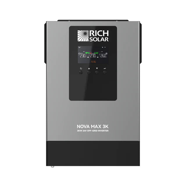 Rich Solar Nova Max 3K | 3000W 24V Off-Grid Hybrid Inverter | Pure Sine Wave Power