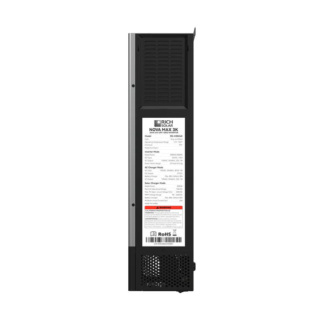 Rich Solar Nova Max 3K | 3000W 24V Off-Grid Hybrid Inverter | Pure Sine Wave Power