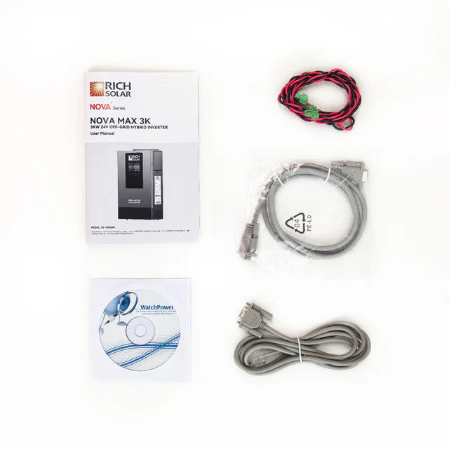 Rich Solar Nova Max 3K | 3000W 24V Off-Grid Hybrid Inverter | Pure Sine Wave Power
