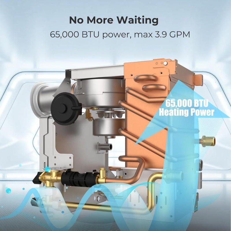 Camplux 2.64GPM Tankless RV Hot Water Heater PRO With Remote Control