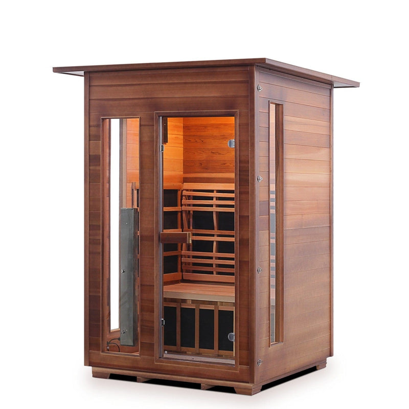 Enlighten InfraNature Original Rustic 2 Full Spectrum Infrared Indoor Sauna | 2 Persons