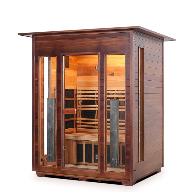 Enlighten InfraNature Original Rustic 3 Full Spectrum Infrared Indoor Sauna | 3 Persons