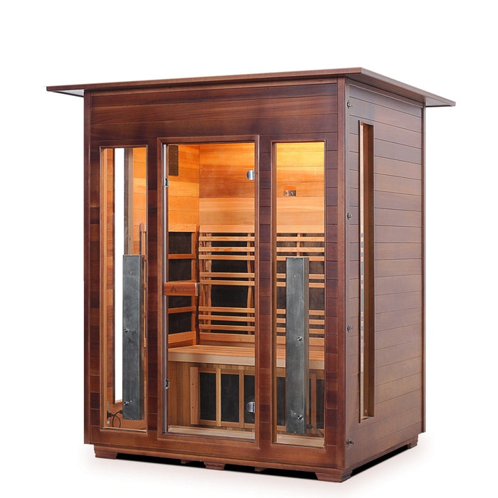 Enlighten InfraNature Original Rustic 3 Full Spectrum Infrared Indoor Sauna | 3 Persons