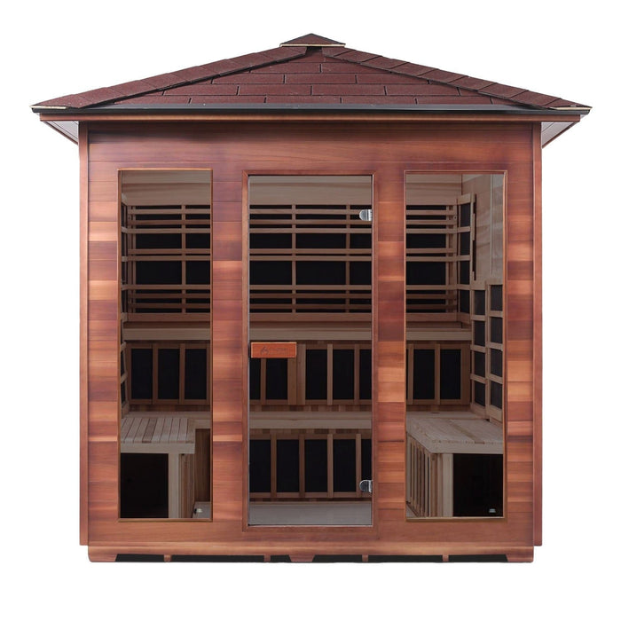 Enlighten InfraNature Original Rustic 8 Full Spectrum Infrared Outdoor Sauna | 8 Persons