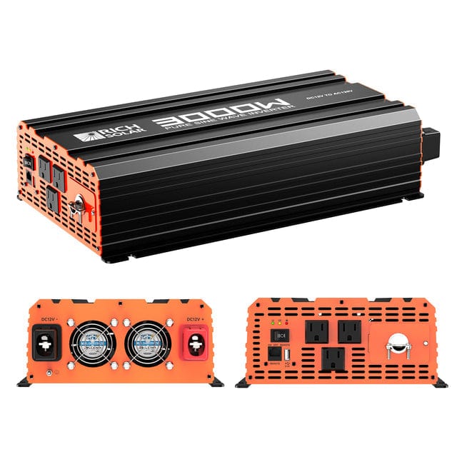 Rich Solar Industrial Pure Sine Wave Inverter Top View 