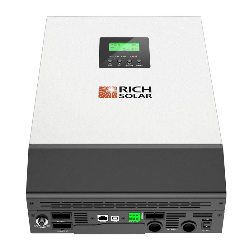 Rich Solar Hybrid Off-Grid Inverter Port and Display