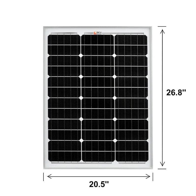 Rich Solar Mega 50W Solar Panel Size