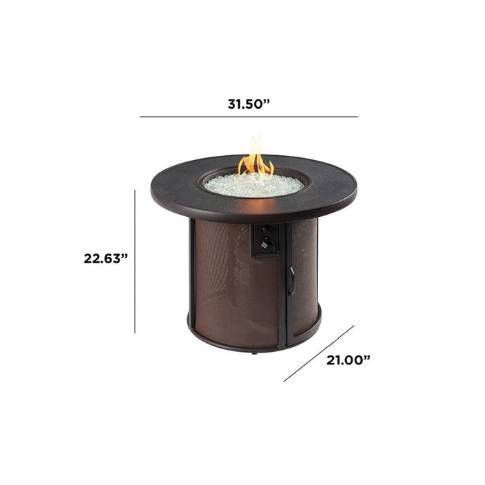 Outdoor Greatroom Stonefire Round Gas Fire Pit Table