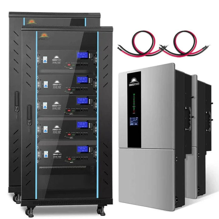 SunGold Power Hybrid Solar Kit 11.4KW 48V Split Phase 51.2 KWH Lithium Battery 36 X 440 Watt Solar Panel SGH-11N5E