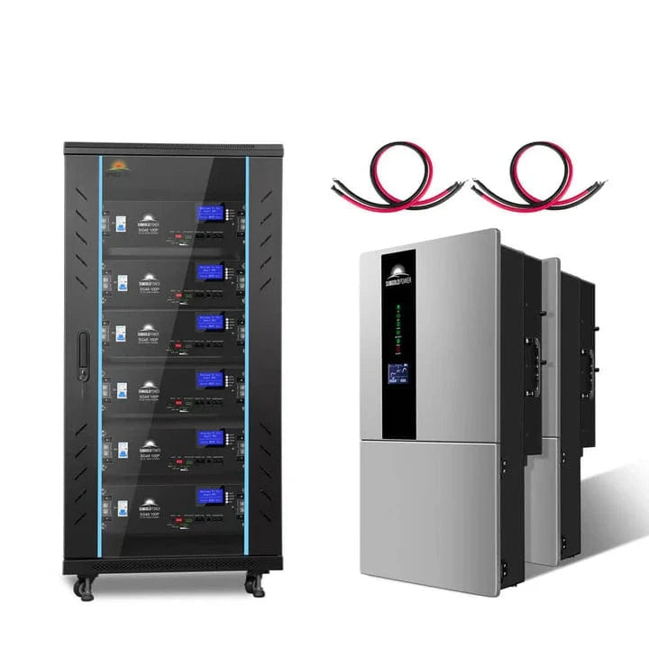 SunGold Power 7.6KW 48V Split Phase Hybrid Solar Inverter 100AH 51.2V Lifepo4 Battery