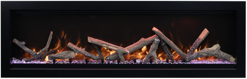 Amantii Symmetry Lumina 34" Indoor Outdoor LInear Built In Smart Electric Fireplace with WiFi