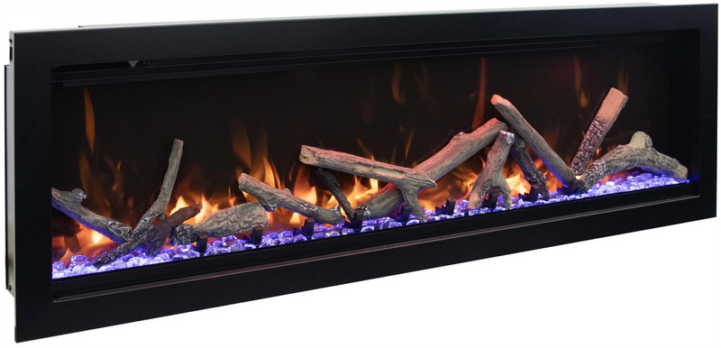 Amantii Symmetry Lumina 42" Indoor Outdoor Linear Built In Smart Electric Fireplace with WiFi