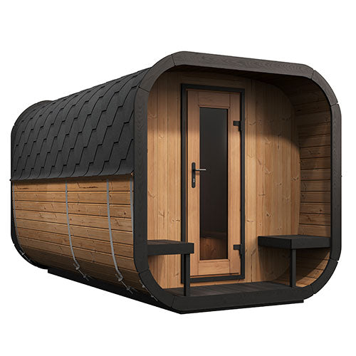 SaunaLife Model CL12GCP Cube-Series Outdoor Home Sauna Suite Kit | 8 Persons